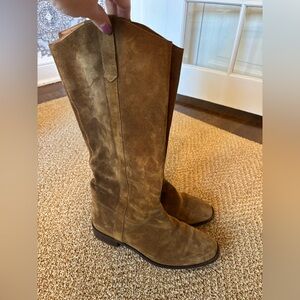 Sezane Brown Suede Boots